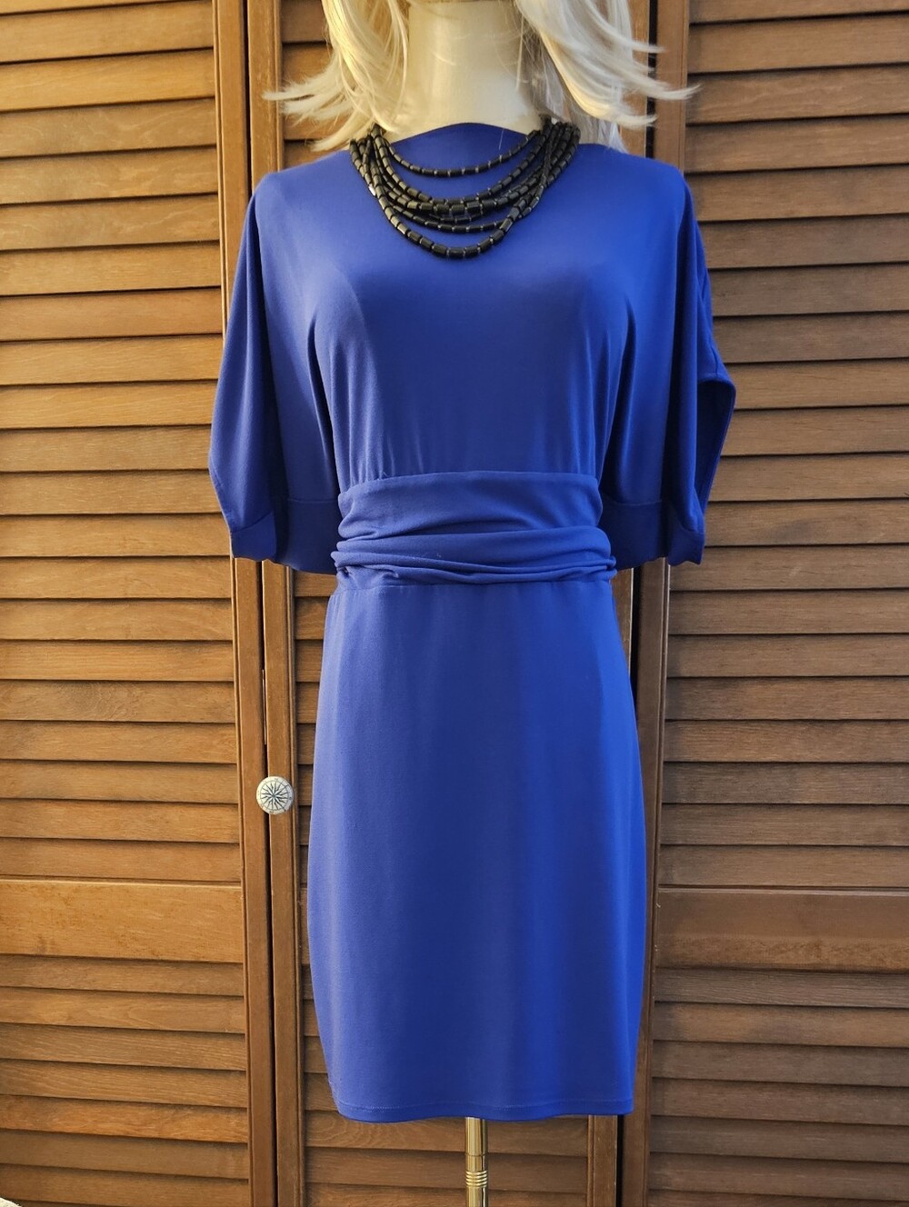 Ann Taylor Cobalt Blue Dolman Sleeve Mini Dress